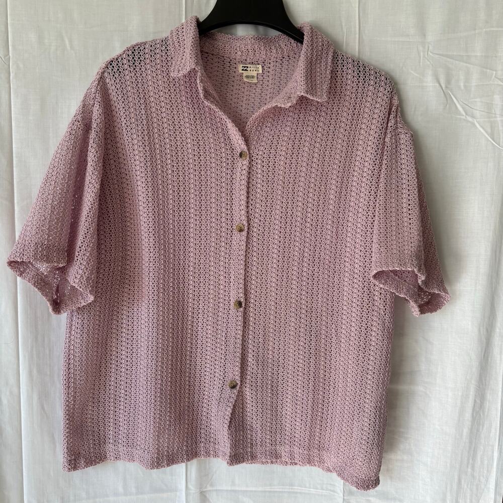 Billabong Lavender Knit Button-Down Shirt